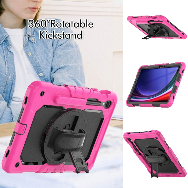 Lucky Wheel Grip Silicone Hybrid PC Tablet Case with Shoulder Strap, For Samsung Galaxy Tab S9 / S9 FE / S10 FE, For Samsung Galaxy Tab S10 FE+, For Samsung Galaxy Tab S9 Ultra / S10 Ultra, For Samsung Galaxy Tab S10+ / S9+ / S9 FE+