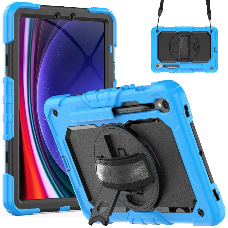 Lucky Wheel Grip Silicone Hybrid PC Tablet Case with Shoulder Strap, For Samsung Galaxy Tab S9 / S9 FE / S10 FE, For Samsung Galaxy Tab S10 FE+, For Samsung Galaxy Tab S9 Ultra / S10 Ultra, For Samsung Galaxy Tab S10+ / S9+ / S9 FE+