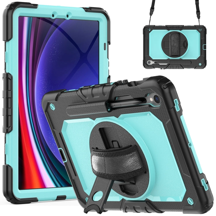 Lucky Wheel Grip Silicone Hybrid PC Tablet Case with Shoulder Strap, For Samsung Galaxy Tab S9 / S9 FE / S10 FE, For Samsung Galaxy Tab S10 FE+, For Samsung Galaxy Tab S9 Ultra / S10 Ultra, For Samsung Galaxy Tab S10+ / S9+ / S9 FE+