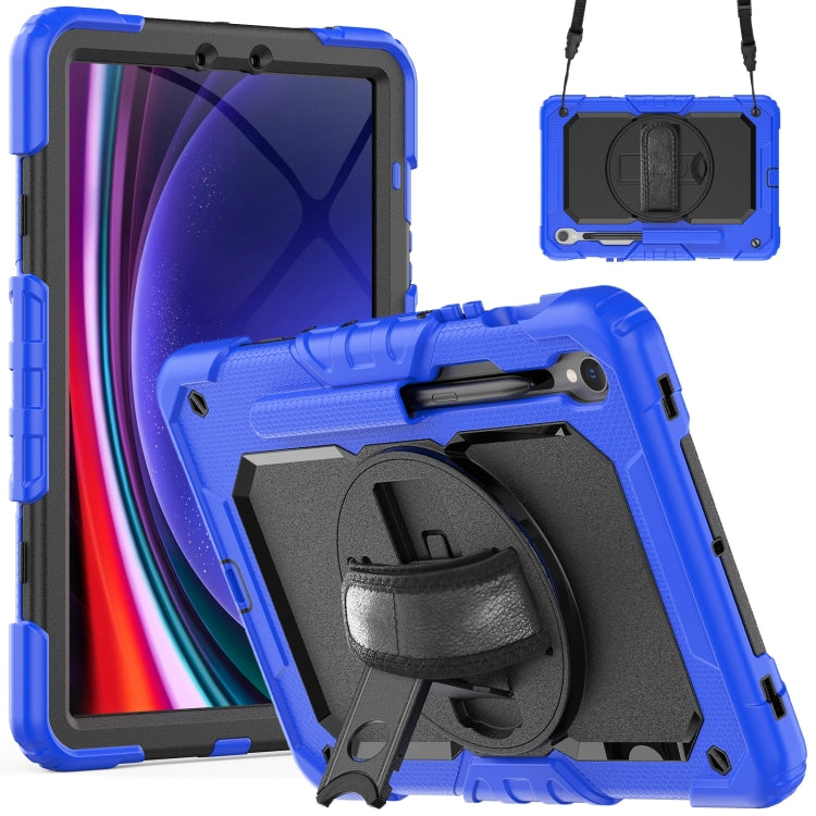 Lucky Wheel Grip Silicone Hybrid PC Tablet Case with Shoulder Strap, For Samsung Galaxy Tab S9 / S9 FE / S10 FE, For Samsung Galaxy Tab S10 FE+, For Samsung Galaxy Tab S9 Ultra / S10 Ultra, For Samsung Galaxy Tab S10+ / S9+ / S9 FE+