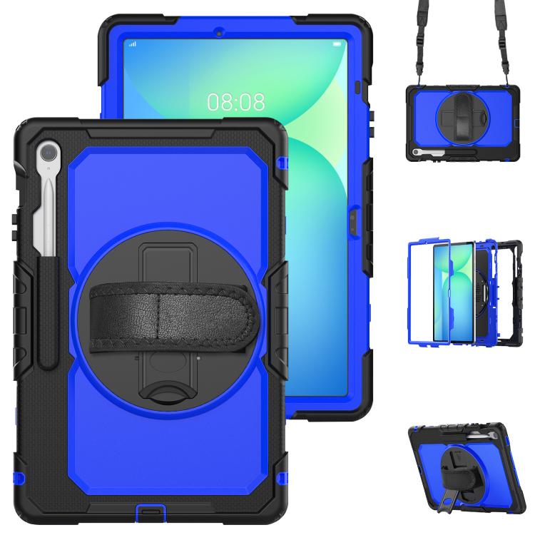 Lucky Wheel Grip Silicone Hybrid PC Tablet Case with Shoulder Strap, For Samsung Galaxy Tab S9 / S9 FE / S10 FE, For Samsung Galaxy Tab S10 FE+, For Samsung Galaxy Tab S9 Ultra / S10 Ultra, For Samsung Galaxy Tab S10+ / S9+ / S9 FE+