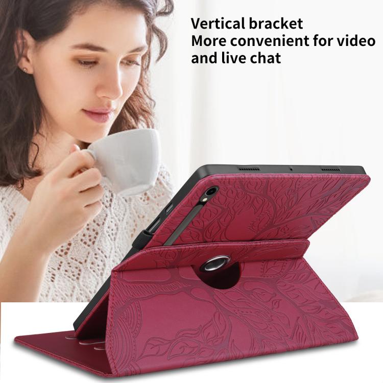 Tree Life Embossed Rotation Leather Smart Tablet Case, For Samsung Galaxy Tab S10 FE+, For Samsung Galaxy Tab S9 FE / S9 X510, For Samsung Galaxy Tab A8 10.5, For Samsung Galaxy Tab S6 Lite P610