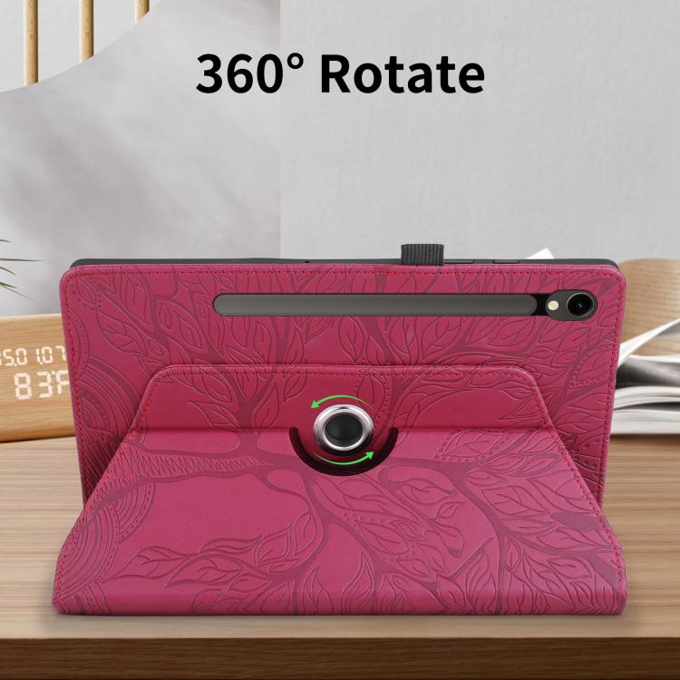 Tree Life Embossed Rotation Leather Smart Tablet Case, For Samsung Galaxy Tab S10 FE+, For Samsung Galaxy Tab S9 FE / S9 X510, For Samsung Galaxy Tab A8 10.5, For Samsung Galaxy Tab S6 Lite P610