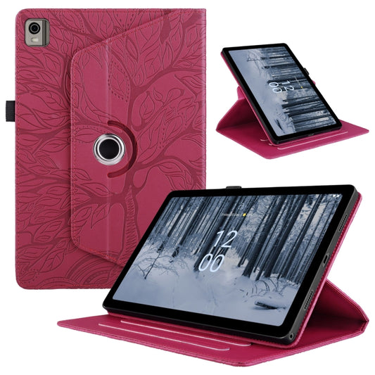 Tree Life Embossed Rotation Leather Tablet Case, For Nokia T21, For Nokia T20 10.4 2021