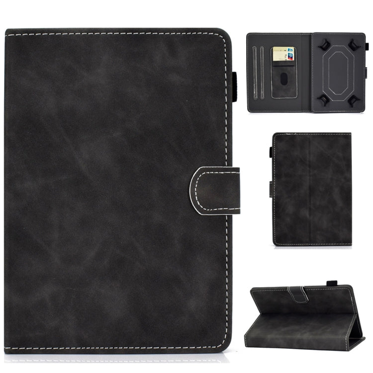 Tablet PC Universal Cowhide Texture Horizontal Flip Leather Case with Holder & Card Slots & Pen Slot, For 7 inch, For 8 inch, For 10 inch