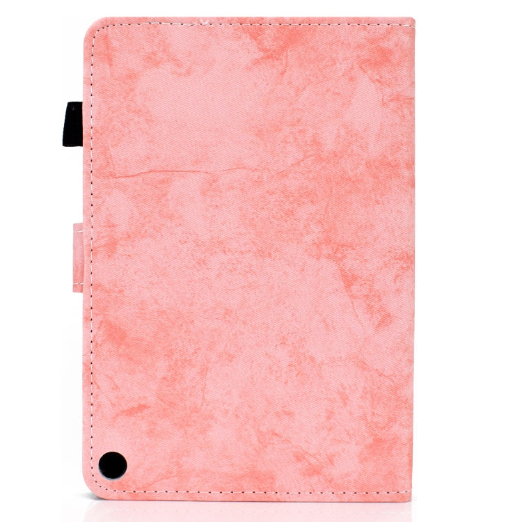 For Amazon Kindle Fire HD 8 (2020) Marble Style Cloth Texture Tablet PC Protective Leather Case with Bracket & Card Slot & Pen Slot & Anti Skid Strip & Wake-up / Sleep Function, For Amazon Kindle Fire HD 8 (2020)