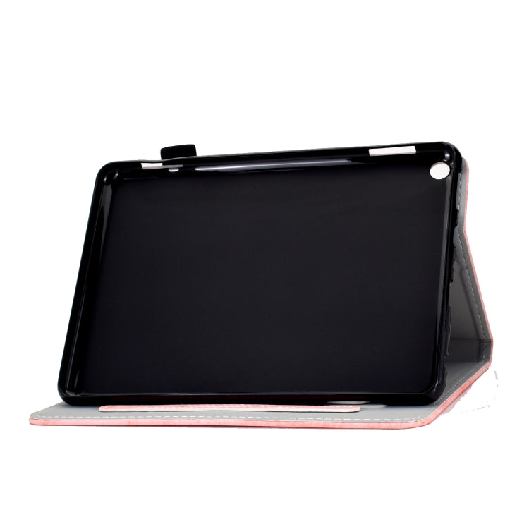 For Amazon Kindle Fire HD 8 (2020) Marble Style Cloth Texture Tablet PC Protective Leather Case with Bracket & Card Slot & Pen Slot & Anti Skid Strip & Wake-up / Sleep Function, For Amazon Kindle Fire HD 8 (2020)