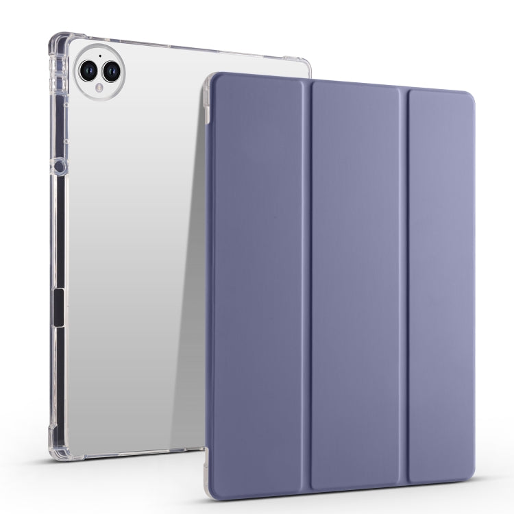 3-folding Transparent TPU Smart Leather Tablet Case, For Huawei MatePad 11.5S, For Huawei MatePad Pro 13.2 2023, For Huawei MatePad 11.5 2023