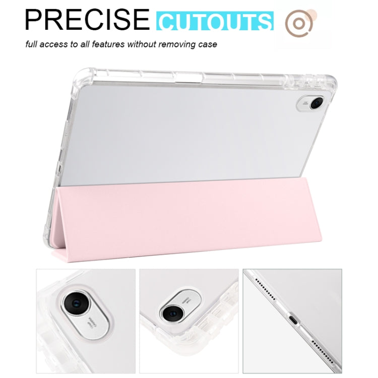 3-folding Transparent TPU Smart Leather Tablet Case, For Huawei MatePad 11.5S, For Huawei MatePad Pro 13.2 2023, For Huawei MatePad 11.5 2023