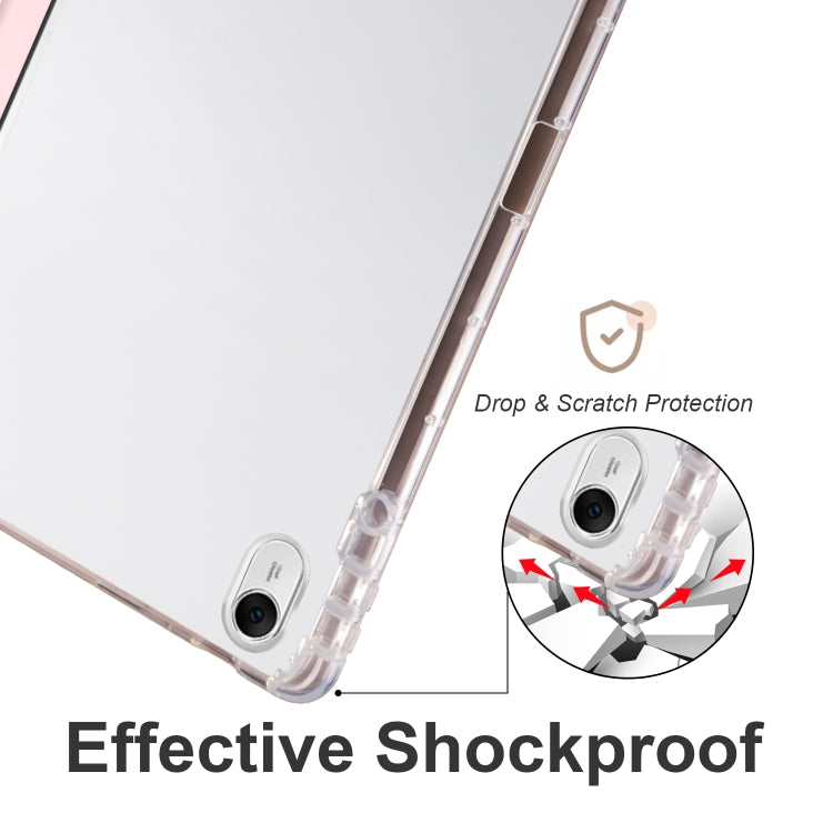 3-folding Transparent TPU Smart Leather Tablet Case, For Huawei MatePad 11.5S, For Huawei MatePad Pro 13.2 2023, For Huawei MatePad 11.5 2023