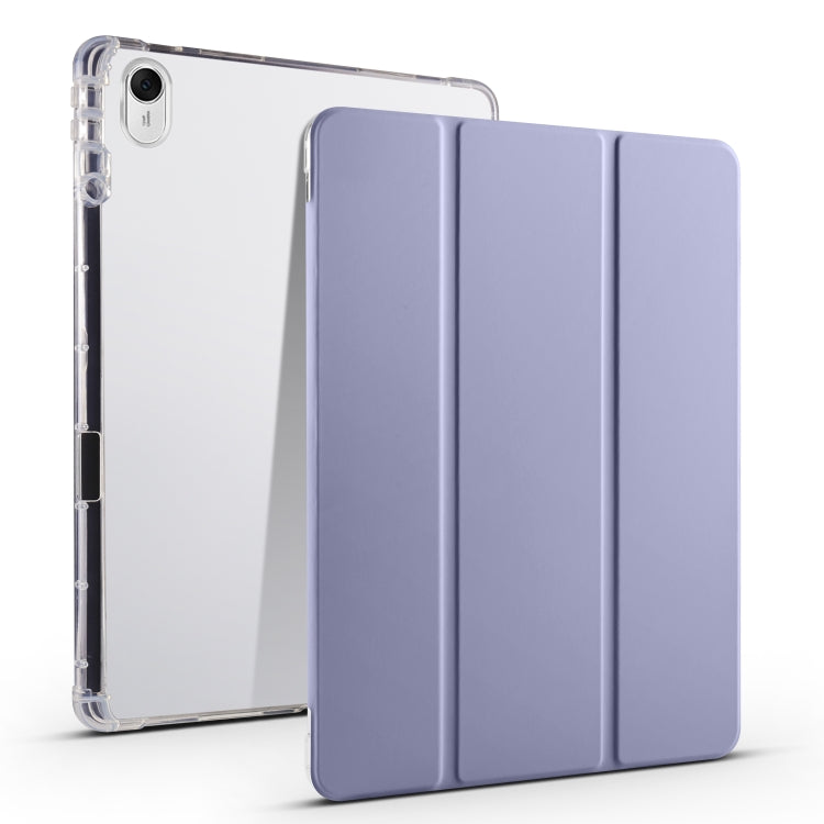 3-folding Transparent TPU Smart Leather Tablet Case, For Huawei MatePad 11.5S, For Huawei MatePad Pro 13.2 2023, For Huawei MatePad 11.5 2023