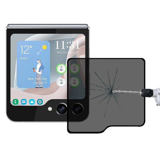External Small Screen Privacy Full Glue Full Cover Screen Protector, For Samsung Galaxy Z Flip5