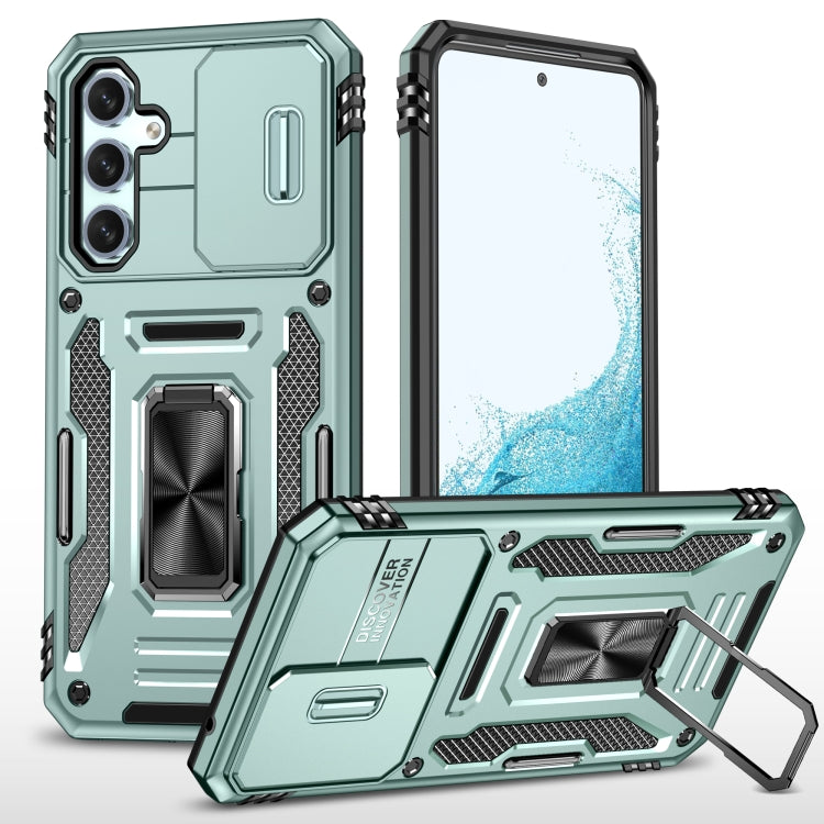 Armor PC + TPU Camera Shield Phone Case, For Samsung Galaxy S24 Ultra 5G, For Samsung Galaxy S23 FE 5G, For Samsung Galaxy S24+ 5G, For Samsung Galaxy A54, For Samsung Galaxy S24 5G, For Samsung Galaxy A15, For Samsung Galaxy A05s