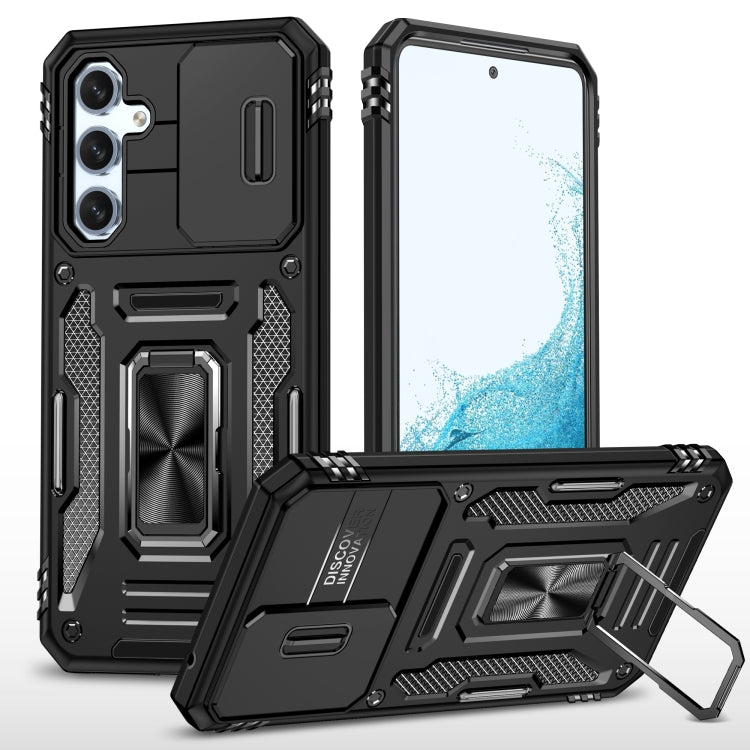 Armor PC + TPU Camera Shield Phone Case, For Samsung Galaxy S24 Ultra 5G, For Samsung Galaxy S23 FE 5G, For Samsung Galaxy S24+ 5G, For Samsung Galaxy A54, For Samsung Galaxy S24 5G, For Samsung Galaxy A15, For Samsung Galaxy A05s