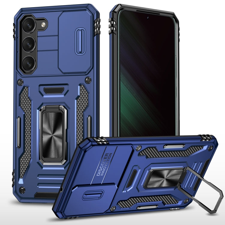 Armor PC + TPU Camera Shield Phone Case, For Samsung Galaxy S24 Ultra 5G, For Samsung Galaxy S23 FE 5G, For Samsung Galaxy S24+ 5G, For Samsung Galaxy A54, For Samsung Galaxy S24 5G, For Samsung Galaxy A15, For Samsung Galaxy A05s