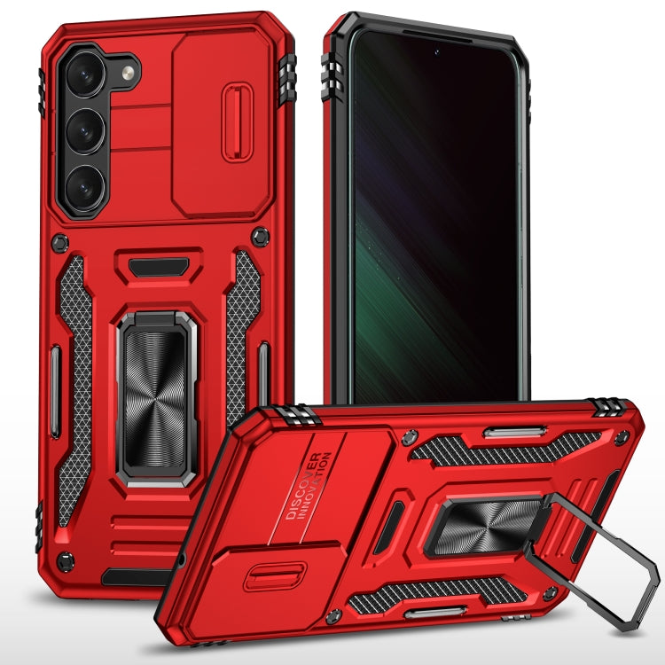 Armor PC + TPU Camera Shield Phone Case, For Samsung Galaxy S24 Ultra 5G, For Samsung Galaxy S23 FE 5G, For Samsung Galaxy A54, For Samsung Galaxy S24+ 5G, For Samsung Galaxy S24 5G, For Samsung Galaxy A15, For Samsung Galaxy A05s