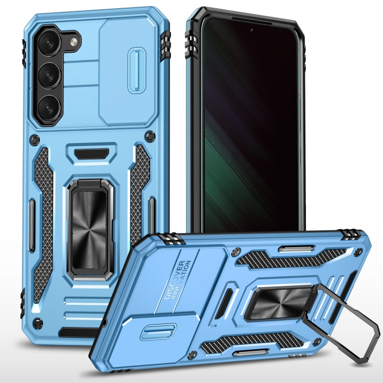 Armor PC + TPU Camera Shield Phone Case, For Samsung Galaxy S24 Ultra 5G, For Samsung Galaxy S23 FE 5G, For Samsung Galaxy A54, For Samsung Galaxy S24+ 5G, For Samsung Galaxy S24 5G, For Samsung Galaxy A15, For Samsung Galaxy A05s