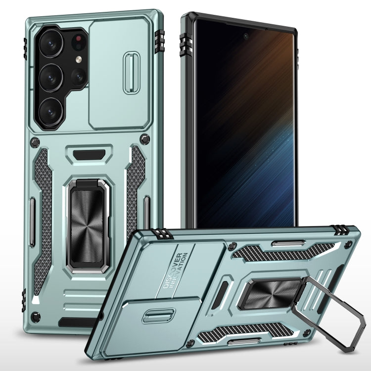 Armor PC + TPU Camera Shield Phone Case, For Samsung Galaxy S24 Ultra 5G, For Samsung Galaxy S23 FE 5G, For Samsung Galaxy A54, For Samsung Galaxy S24+ 5G, For Samsung Galaxy S24 5G, For Samsung Galaxy A15, For Samsung Galaxy A05s