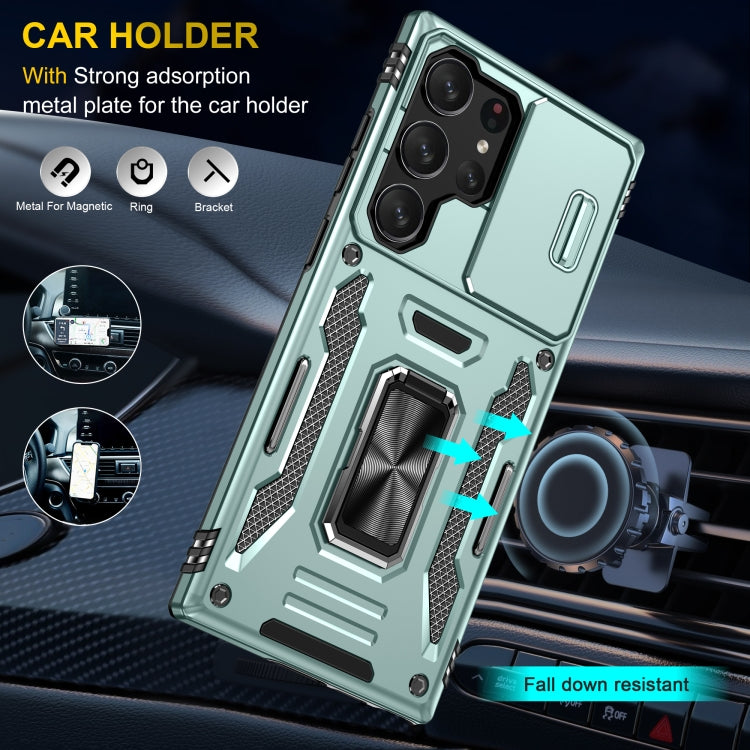 Armor PC + TPU Camera Shield Phone Case, For Samsung Galaxy S24 Ultra 5G, For Samsung Galaxy S23 FE 5G, For Samsung Galaxy S24+ 5G, For Samsung Galaxy A54, For Samsung Galaxy S24 5G, For Samsung Galaxy A15, For Samsung Galaxy A05s