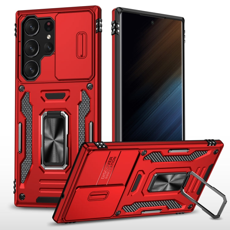 Armor PC + TPU Camera Shield Phone Case, For Samsung Galaxy S24 Ultra 5G, For Samsung Galaxy S23 FE 5G, For Samsung Galaxy A54, For Samsung Galaxy S24+ 5G, For Samsung Galaxy S24 5G, For Samsung Galaxy A15, For Samsung Galaxy A05s