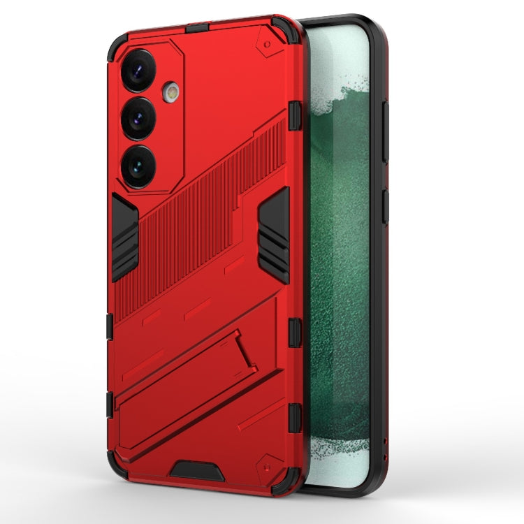 Punk Armor 2 in 1 PC + TPU Shockproof Phone Case with Invisible Holder, For Samsung Galaxy M55 5G, For Samsung Galaxy M15 5G Global, For Samsung Galaxy A55 5G, For Samsung Galaxy A35 5G, For Samsung Galaxy S24 Ultra 5G, For Samsung Galaxy S24+ 5G