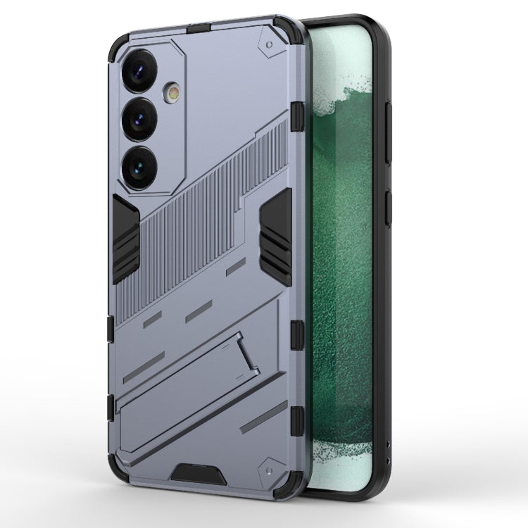 Punk Armor 2 in 1 PC + TPU Shockproof Phone Case with Invisible Holder, For Samsung Galaxy M55 5G, For Samsung Galaxy M15 5G Global, For Samsung Galaxy A55 5G, For Samsung Galaxy A35 5G, For Samsung Galaxy S24 Ultra 5G, For Samsung Galaxy S24+ 5G