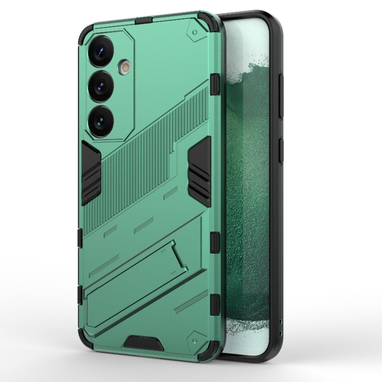 Punk Armor 2 in 1 PC + TPU Shockproof Phone Case with Invisible Holder, For Samsung Galaxy M55 5G, For Samsung Galaxy M15 5G Global, For Samsung Galaxy A55 5G, For Samsung Galaxy A35 5G, For Samsung Galaxy S24 Ultra 5G, For Samsung Galaxy S24+ 5G