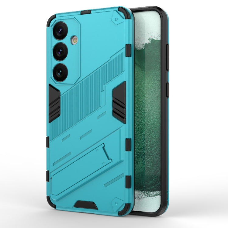 Punk Armor 2 in 1 PC + TPU Shockproof Phone Case with Invisible Holder, For Samsung Galaxy M55 5G, For Samsung Galaxy M15 5G Global, For Samsung Galaxy A55 5G, For Samsung Galaxy A35 5G, For Samsung Galaxy S24 Ultra 5G, For Samsung Galaxy S24+ 5G