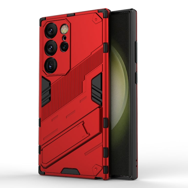 Punk Armor 2 in 1 PC + TPU Shockproof Phone Case with Invisible Holder, For Samsung Galaxy M55 5G, For Samsung Galaxy M15 5G Global, For Samsung Galaxy A55 5G, For Samsung Galaxy A35 5G, For Samsung Galaxy S24 Ultra 5G, For Samsung Galaxy S24+ 5G