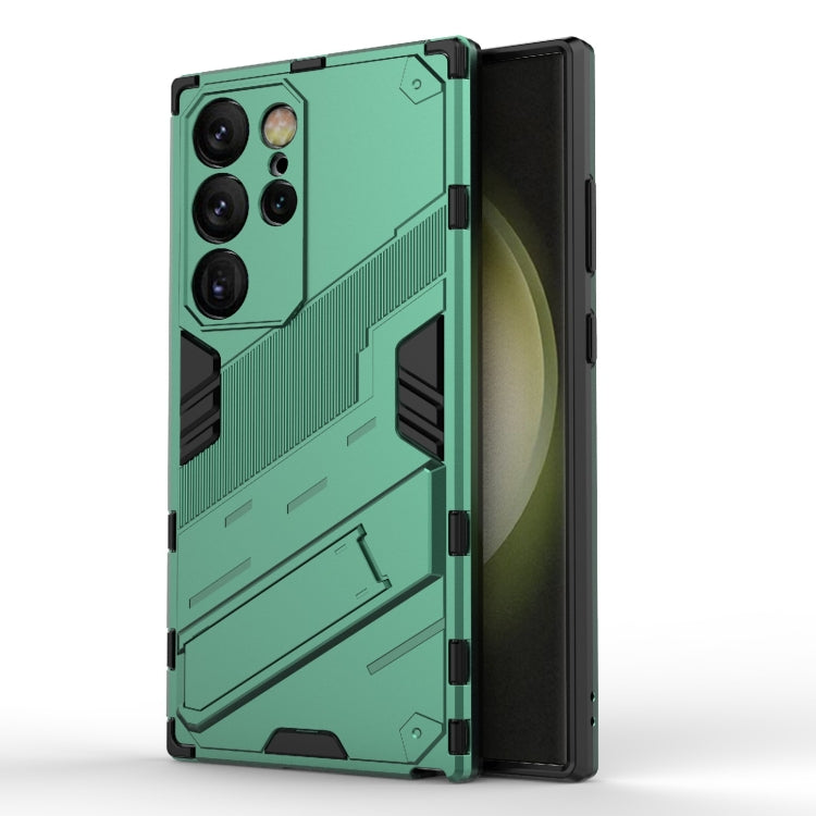 Punk Armor 2 in 1 PC + TPU Shockproof Phone Case with Invisible Holder, For Samsung Galaxy M55 5G, For Samsung Galaxy M15 5G Global, For Samsung Galaxy A55 5G, For Samsung Galaxy A35 5G, For Samsung Galaxy S24 Ultra 5G, For Samsung Galaxy S24+ 5G