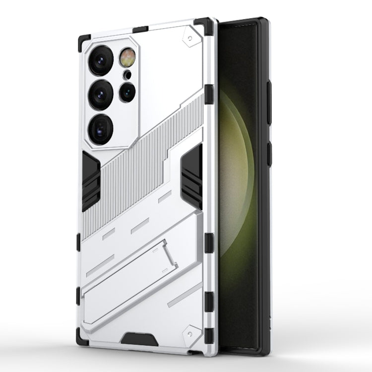 Punk Armor 2 in 1 PC + TPU Shockproof Phone Case with Invisible Holder, For Samsung Galaxy M55 5G, For Samsung Galaxy M15 5G Global, For Samsung Galaxy A55 5G, For Samsung Galaxy A35 5G, For Samsung Galaxy S24 Ultra 5G, For Samsung Galaxy S24+ 5G