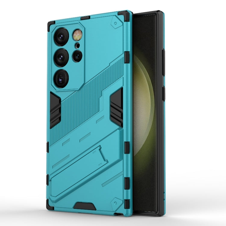 Punk Armor 2 in 1 PC + TPU Shockproof Phone Case with Invisible Holder, For Samsung Galaxy M55 5G, For Samsung Galaxy M15 5G Global, For Samsung Galaxy A55 5G, For Samsung Galaxy A35 5G, For Samsung Galaxy S24 Ultra 5G, For Samsung Galaxy S24+ 5G