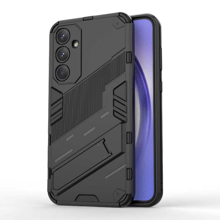 Punk Armor 2 in 1 PC + TPU Shockproof Phone Case with Invisible Holder, For Samsung Galaxy M55 5G, For Samsung Galaxy M15 5G Global, For Samsung Galaxy A55 5G, For Samsung Galaxy A35 5G, For Samsung Galaxy S24 Ultra 5G, For Samsung Galaxy S24+ 5G