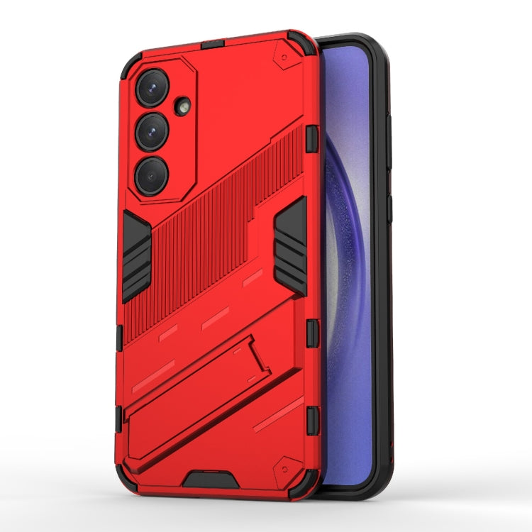 Punk Armor 2 in 1 PC + TPU Shockproof Phone Case with Invisible Holder, For Samsung Galaxy M55 5G, For Samsung Galaxy M15 5G Global, For Samsung Galaxy A55 5G, For Samsung Galaxy A35 5G, For Samsung Galaxy S24 Ultra 5G, For Samsung Galaxy S24+ 5G