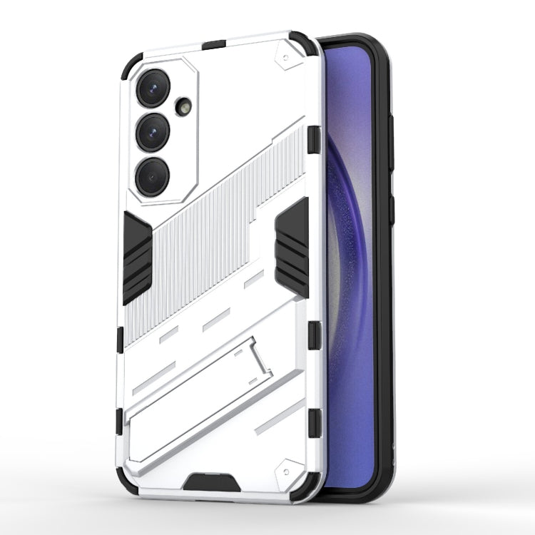 Punk Armor 2 in 1 PC + TPU Shockproof Phone Case with Invisible Holder, For Samsung Galaxy M55 5G, For Samsung Galaxy M15 5G Global, For Samsung Galaxy A55 5G, For Samsung Galaxy A35 5G, For Samsung Galaxy S24 Ultra 5G, For Samsung Galaxy S24+ 5G
