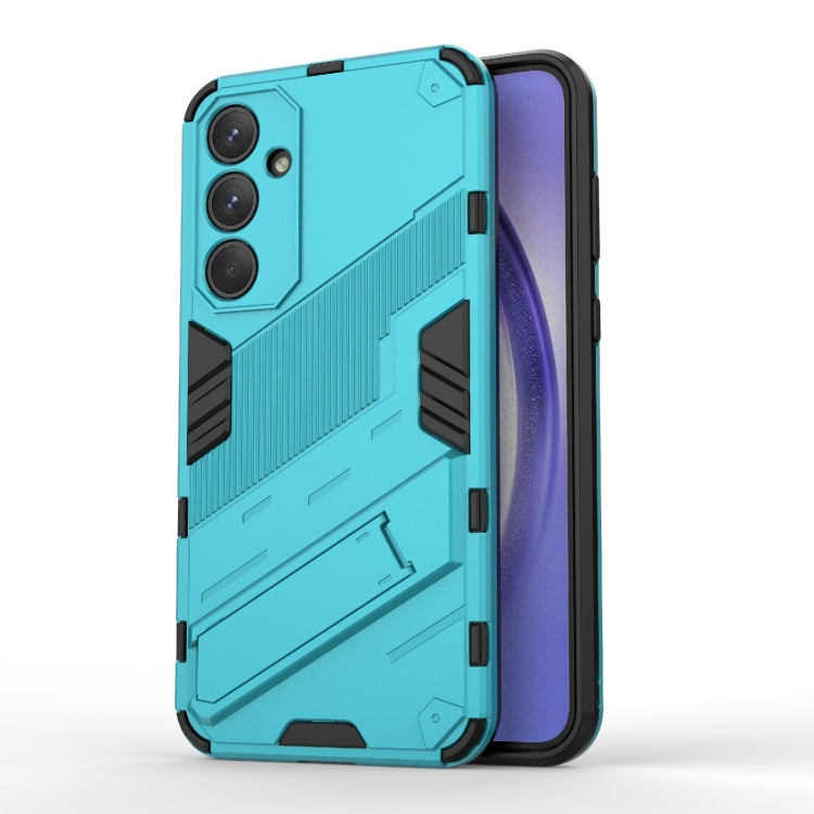 Punk Armor 2 in 1 PC + TPU Shockproof Phone Case with Invisible Holder, For Samsung Galaxy M55 5G, For Samsung Galaxy M15 5G Global, For Samsung Galaxy A55 5G, For Samsung Galaxy A35 5G, For Samsung Galaxy S24 Ultra 5G, For Samsung Galaxy S24+ 5G