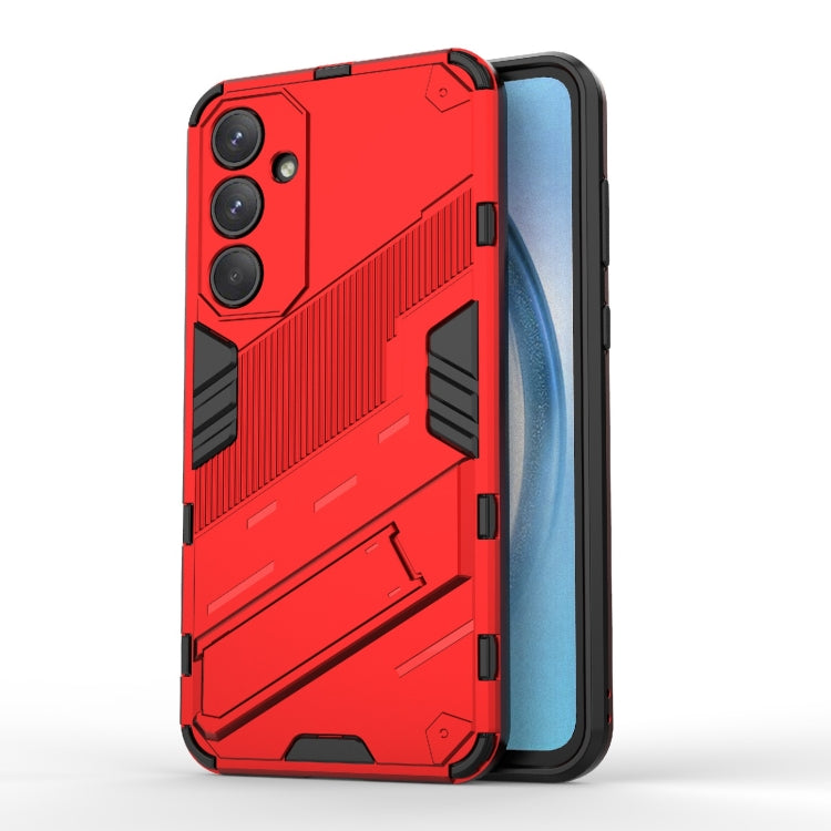 Punk Armor 2 in 1 PC + TPU Shockproof Phone Case with Invisible Holder, For Samsung Galaxy M55 5G, For Samsung Galaxy M15 5G Global, For Samsung Galaxy A55 5G, For Samsung Galaxy A35 5G, For Samsung Galaxy S24 Ultra 5G, For Samsung Galaxy S24+ 5G