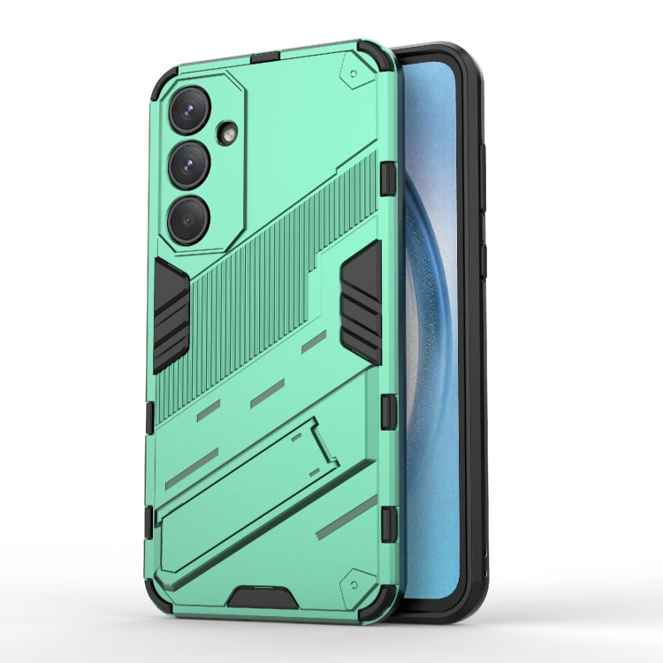 Punk Armor 2 in 1 PC + TPU Shockproof Phone Case with Invisible Holder, For Samsung Galaxy M55 5G, For Samsung Galaxy M15 5G Global, For Samsung Galaxy A55 5G, For Samsung Galaxy A35 5G, For Samsung Galaxy S24 Ultra 5G, For Samsung Galaxy S24+ 5G