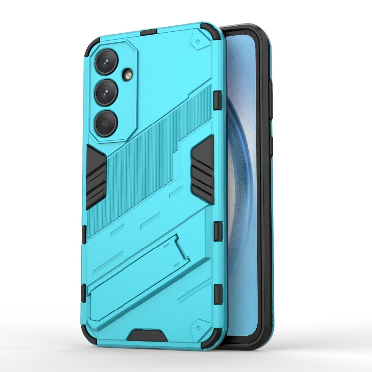 Punk Armor 2 in 1 PC + TPU Shockproof Phone Case with Invisible Holder, For Samsung Galaxy M55 5G, For Samsung Galaxy M15 5G Global, For Samsung Galaxy A55 5G, For Samsung Galaxy A35 5G, For Samsung Galaxy S24 Ultra 5G, For Samsung Galaxy S24+ 5G