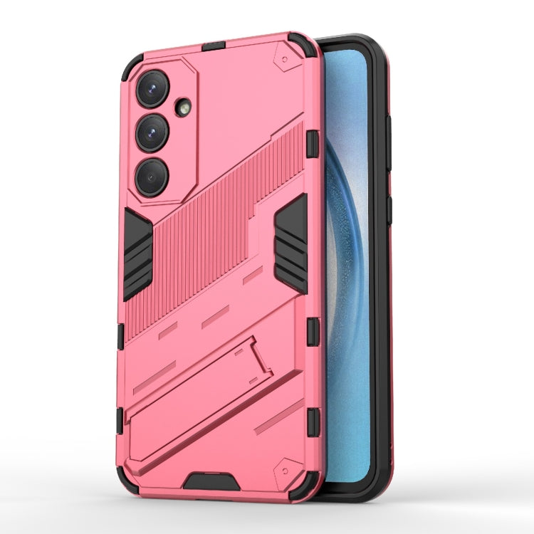Punk Armor 2 in 1 PC + TPU Shockproof Phone Case with Invisible Holder, For Samsung Galaxy M55 5G, For Samsung Galaxy M15 5G Global, For Samsung Galaxy A55 5G, For Samsung Galaxy A35 5G, For Samsung Galaxy S24 Ultra 5G, For Samsung Galaxy S24+ 5G