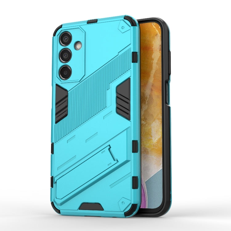 Punk Armor 2 in 1 PC + TPU Shockproof Phone Case with Invisible Holder, For Samsung Galaxy M55 5G, For Samsung Galaxy M15 5G Global, For Samsung Galaxy A55 5G, For Samsung Galaxy A35 5G, For Samsung Galaxy S24 Ultra 5G, For Samsung Galaxy S24+ 5G