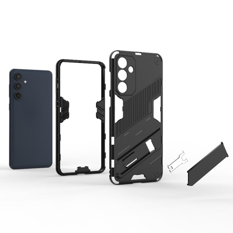 Punk Armor 2 in 1 PC + TPU Shockproof Phone Case with Invisible Holder, For Samsung Galaxy M55 5G, For Samsung Galaxy M15 5G Global, For Samsung Galaxy A55 5G, For Samsung Galaxy A35 5G, For Samsung Galaxy S24 Ultra 5G, For Samsung Galaxy S24+ 5G