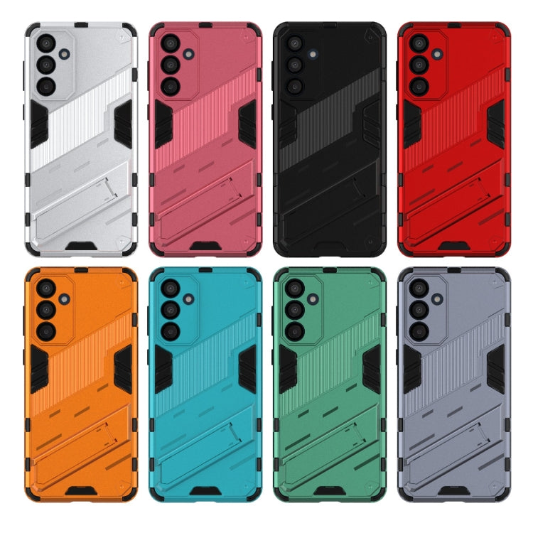 Punk Armor 2 in 1 PC + TPU Shockproof Phone Case with Invisible Holder, For Samsung Galaxy M55 5G, For Samsung Galaxy M15 5G Global, For Samsung Galaxy A55 5G, For Samsung Galaxy A35 5G, For Samsung Galaxy S24 Ultra 5G, For Samsung Galaxy S24+ 5G