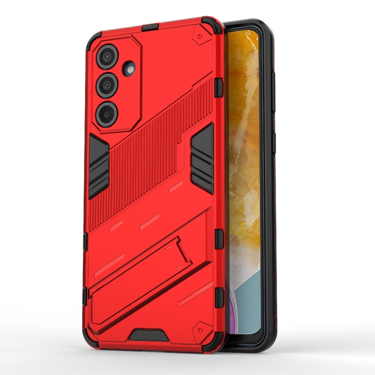 Punk Armor 2 in 1 PC + TPU Shockproof Phone Case with Invisible Holder, For Samsung Galaxy M55 5G, For Samsung Galaxy M15 5G Global, For Samsung Galaxy A55 5G, For Samsung Galaxy A35 5G, For Samsung Galaxy S24 Ultra 5G, For Samsung Galaxy S24+ 5G