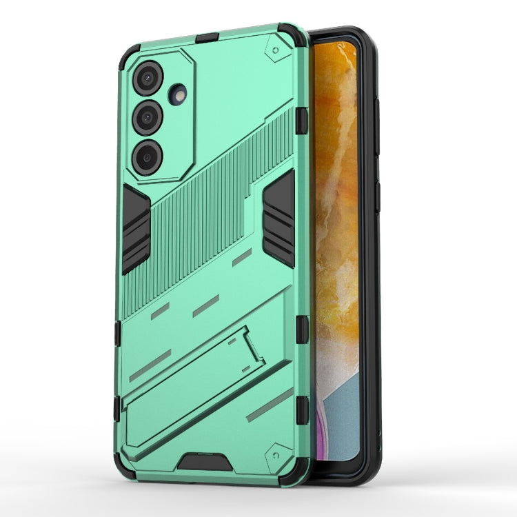 Punk Armor 2 in 1 PC + TPU Shockproof Phone Case with Invisible Holder, For Samsung Galaxy M55 5G, For Samsung Galaxy M15 5G Global, For Samsung Galaxy A55 5G, For Samsung Galaxy A35 5G, For Samsung Galaxy S24 Ultra 5G, For Samsung Galaxy S24+ 5G