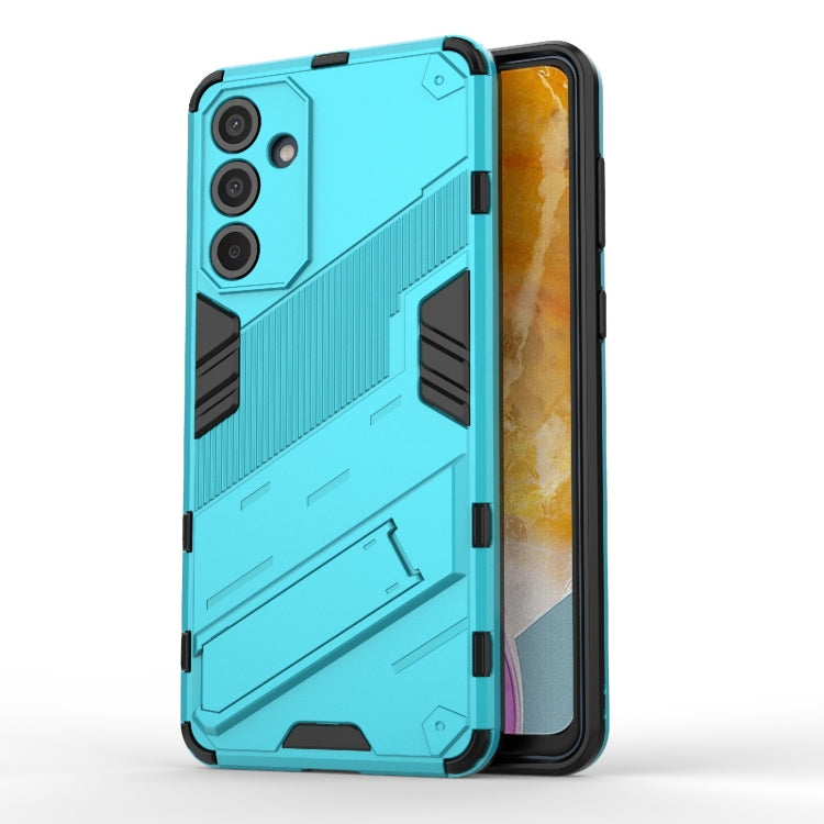 Punk Armor 2 in 1 PC + TPU Shockproof Phone Case with Invisible Holder, For Samsung Galaxy M55 5G, For Samsung Galaxy M15 5G Global, For Samsung Galaxy A55 5G, For Samsung Galaxy A35 5G, For Samsung Galaxy S24 Ultra 5G, For Samsung Galaxy S24+ 5G