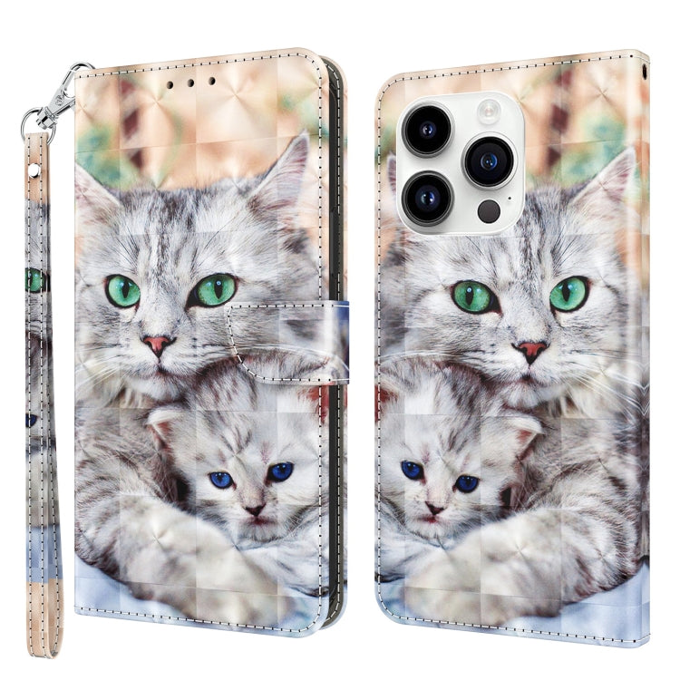 3D Painted Leather Phone Case, For iPhone 15 Pro Max, For iPhone 15 Pro, For iPhone 15 Plus, For iPhone 15