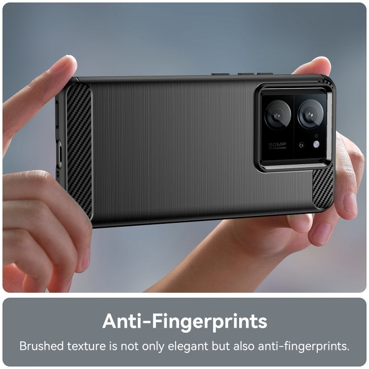 Brushed Texture Carbon Fiber TPU Phone Case, For Xiaomi 13T