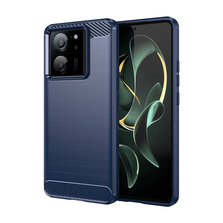Brushed Texture Carbon Fiber TPU Phone Case, For Xiaomi 13T