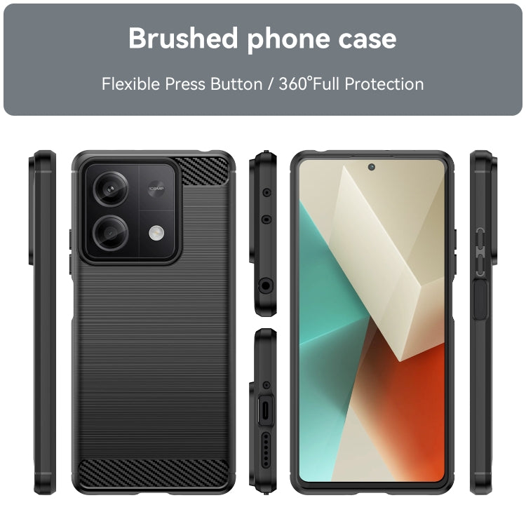 Brushed Texture Carbon Fiber TPU Phone Case, For Xiaomi Poco X6 Neo, For Xiaomi Redmi 13C 5G, For Xiaomi Redmi K70E, For Xiaomi Poco X6 Pro 5G, For Xiaomi Poco C65, For Xiaomi 14 Pro, For Xiaomi 14, For Xiaomi Redmi Note 13 5G                          ...